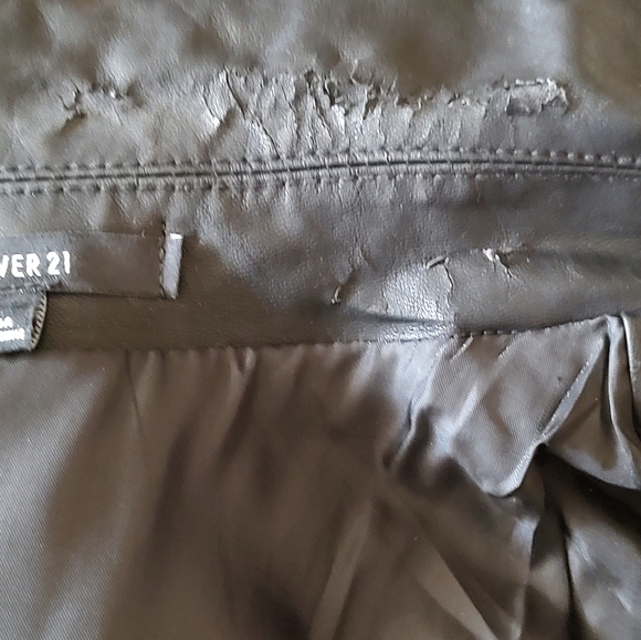 Forever 21 Black Studded Vegan Leather Zip Up Vest - Picture 13 of 13